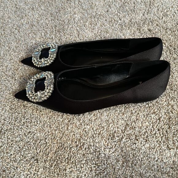 MNG Pointy toe rhinestone dressy flats size 37 - Picture 3 of 6